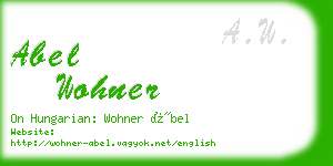 abel wohner business card